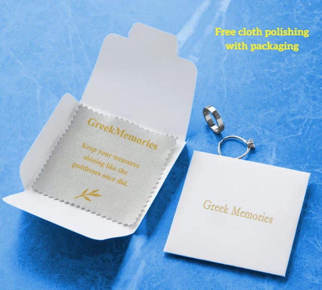 Bracciale in argento sterling 925 con opale blu, design di ispirazione greca - Immagine 3 di 4