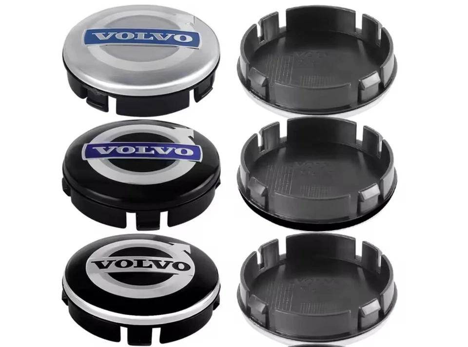 Set 4 Tappi Coprimozzo Per VOLVO C30 S40 80 V50 C70 S60 V70 Cerchi in Lega 64 mm - Immagine 4 di 4