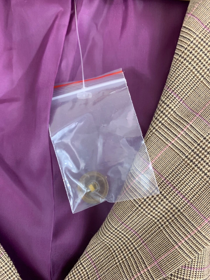 FASHION BUG Women's Blazer Extra Large 3 Button Up Long Sleeve Houndstooth NWT - Image 2 of 4