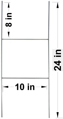 50 Double H-FRAME Wire Step Stakes 10x24 In X 9ga Galvanized Metal
