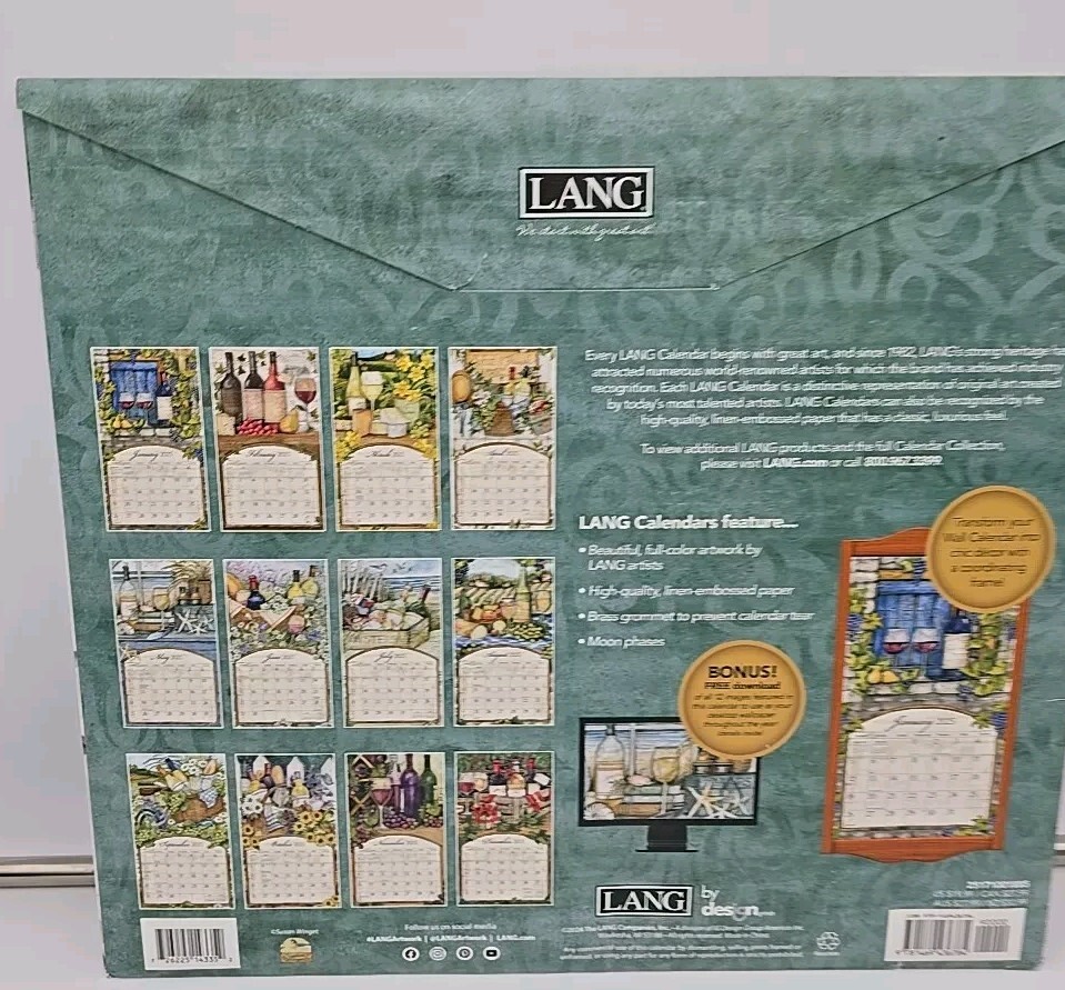 Lang Wall Calendar Special Edition 2025 Wine Country Susan
