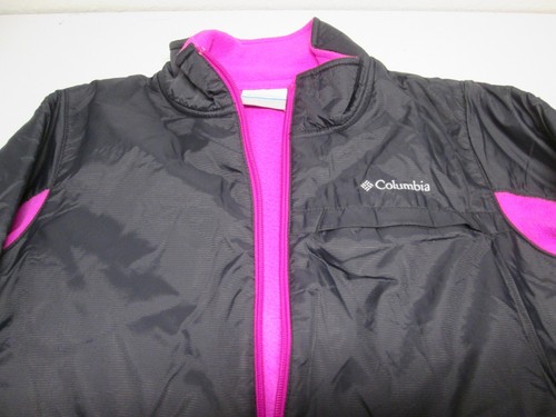 Columbia Youth Girls Size L Windbreaker Jacket Fuchsia/Black Active Outerwear - Picture 3 of 7