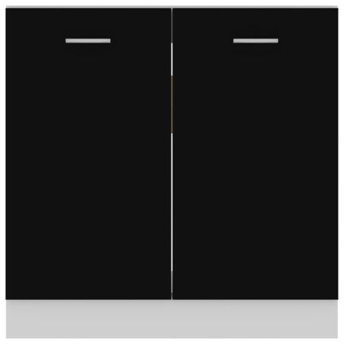 Kitchen Sink Bottom Cabinet Black Modern Storage Cupboard Kitchen Furniture - Picture 6 of 11