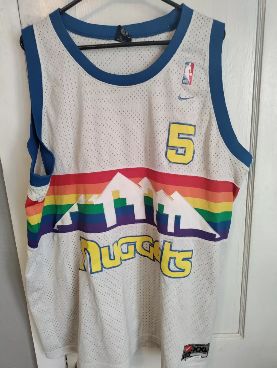 Denver nuggets rainbow sales jersey white