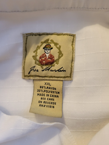 Joe Marlin Men’s Casual Button-Down Shirt Ivory Short sleeve Size XXL - Picture 10 of 11