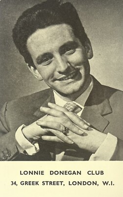 Lonnie Donegan - Vintage Promo Postcard Photo