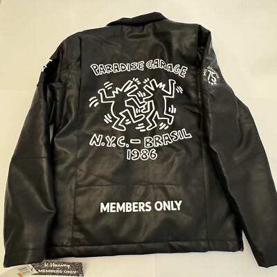 Keith Haring×Menbars Onlyコラボナイロンジャケット黒　M MembersOnly-MK090003-BLK-M-