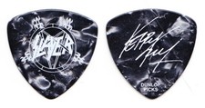 Slayer Kerry King Signature Gray Pearl Guitar Pick - 2009 Painted Blood Tour