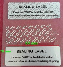 800pc Silver Security Seal Tamper Proof Warranty Void Label Sticker 2.36"x 079"