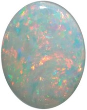 Natural Fine White Opal - Oval Cabochon - Australia - AAA Grade