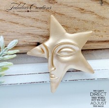 Abstract Star Face Brooch