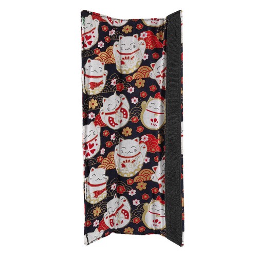 X2 JDM Sakura Lucky Cat Black Seat Belt Cover Shoulder Pads Universal Fits - Bild 7 von 10