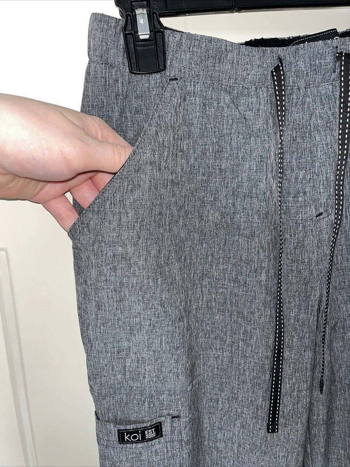 Женские штаны Koi Basics очень маленькие высокие вересковый серый скраб  - Изображение 3 из 4