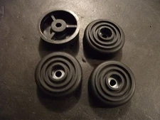 (4) Black Plastic Feet for Cabinet/Amplifier Speakers, Amps, Rack Cases, etc. 