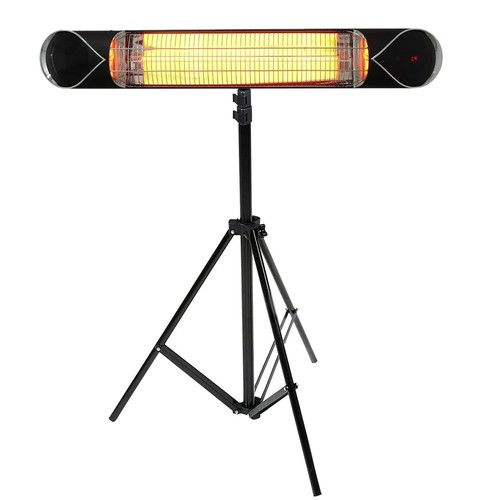 electriQ Wall Mounted Electric Patio Heater 2.5kW with Remote Contr