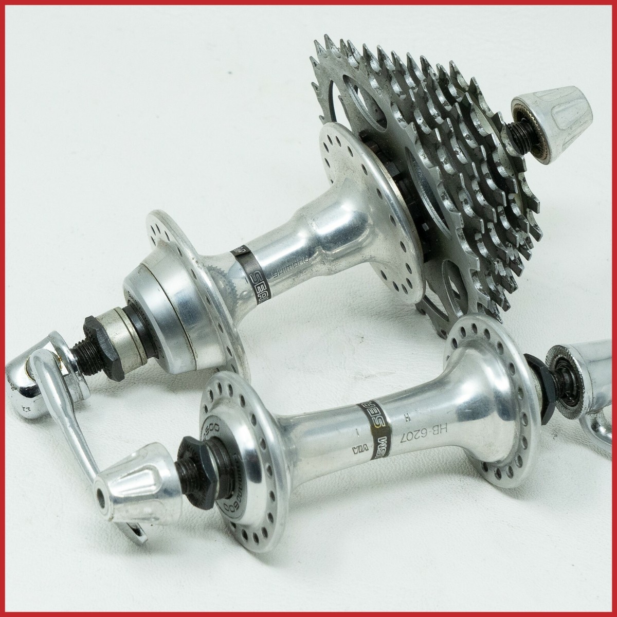 NOS SHIMANO 600 EX HB-6207 FH-6207 HUBS 36h VINTAGE 126mm 6 NOS SHIMANO 600 EX HB-6207 FH-6207 HUBS 36h VINTAGE 126mm 6