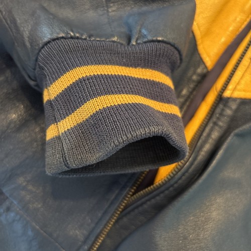 VINTAGE 80's NOTRE DAME FIGHTIN' IRISH EXCELLED LEATHER JACKET LARGE RARE! Below - Picture 5 of 11