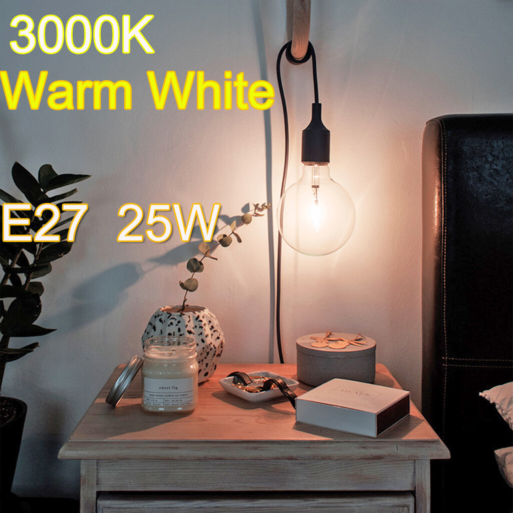 Modern Vintage Industrial Pendant Light E27 50w Edison Bulb Bedside Table Lamp Ebay