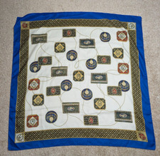 Vintage Multicolored Square Scarf Made in Italy Baroque Regal Accessory Studio