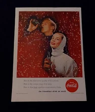 COCA COLA PAPER AD VINTAGE COKE ADVERTISING PRINT OLD MAGAZINE '56 PHILIP MORRIS