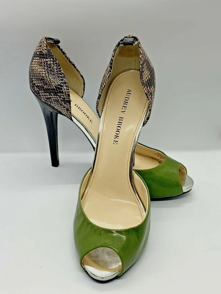 Zapatos para mujer Audrey Brooke de tacón alto punta abierta multicolores talla: 8,5 Foto 2 de 4