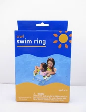 Kids Swim Ring Inflatable OWL, Blue - FREE SHIPPING