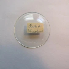 Vintage 2 3/4" round Convex Clock Glass Crystal Telechron Musalarm