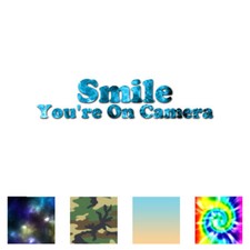 Smile You're On Camera - Decal Sticker - Multiple Patterns Size - ebn2958