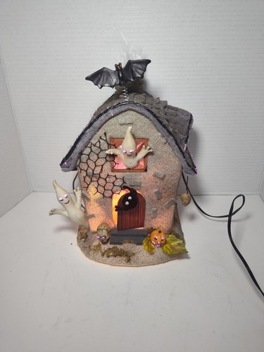Vintage Fiber Optic Light Up Haunted House Halloween Alley Decor Halloween - Picture 2 of 5