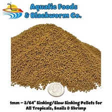 8-lbs 3/64" Sinking/Slow Sinking Pellets, ALL Tropicals, Snails, Shrimp Zeigler