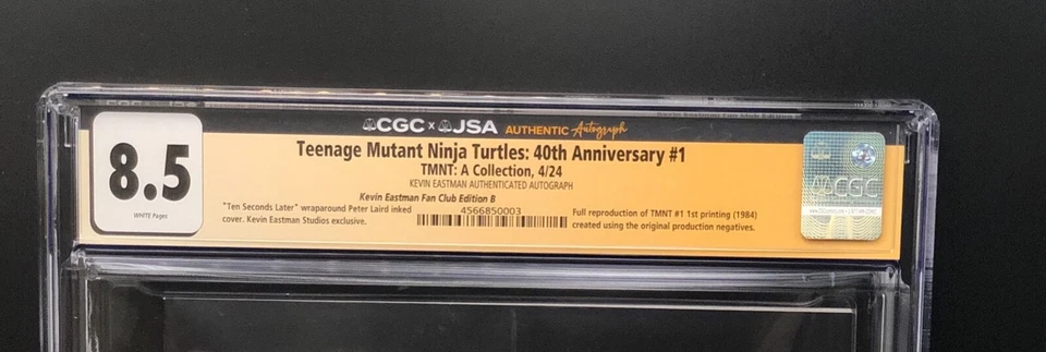 Teenage Mutant Ninja Turtles: 40th Anniversary BLK CGC 8.5 Signed Kevin Eastman - Image 3 of 4