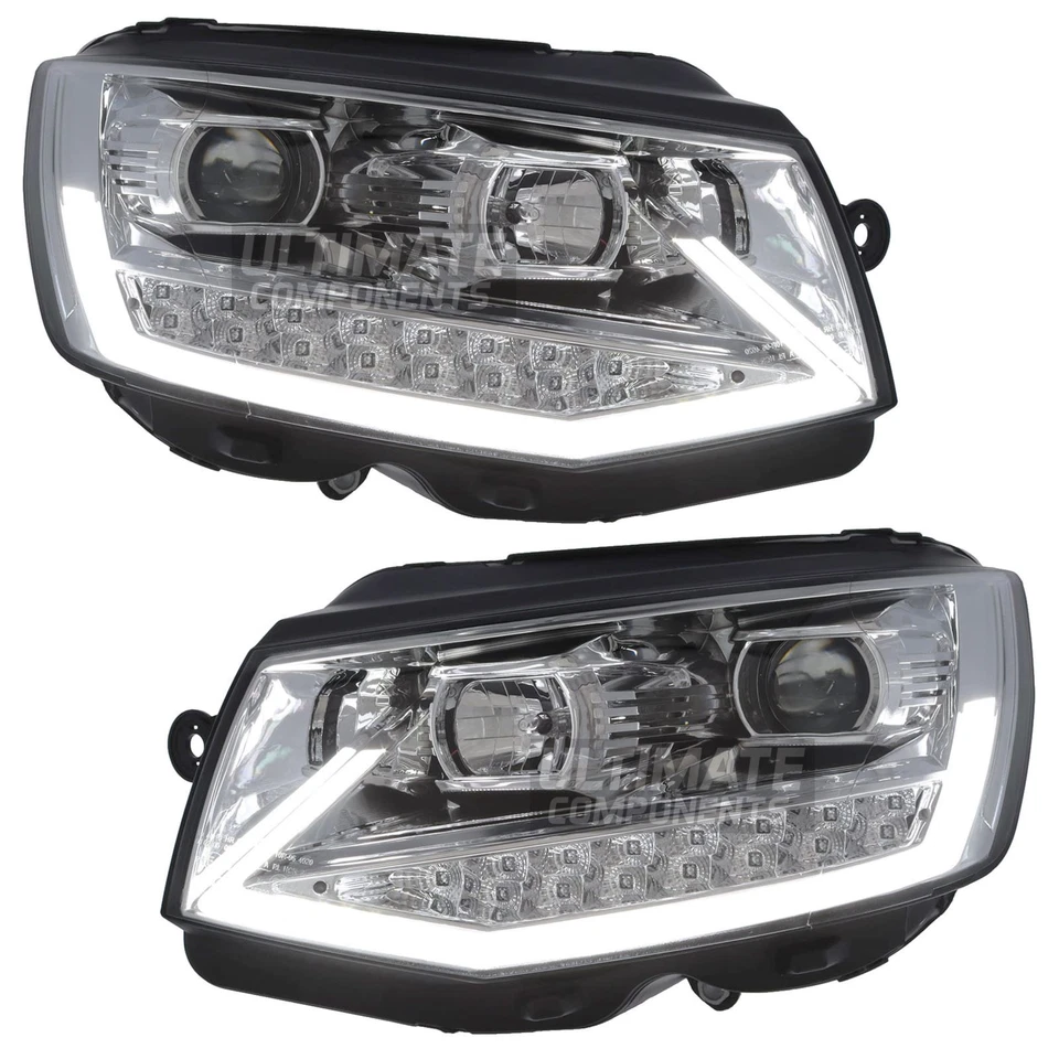Headlights VW Transporter T6 Van Projector DRL 2015-2020 LED Flashers 1 Pair - Image 2 of 4