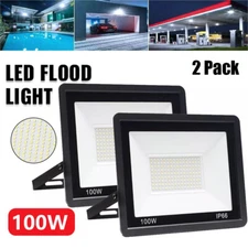 100W IP66 Garden Outdoor Lamp LED Flood Light Yard Security Spotlight Fixtures