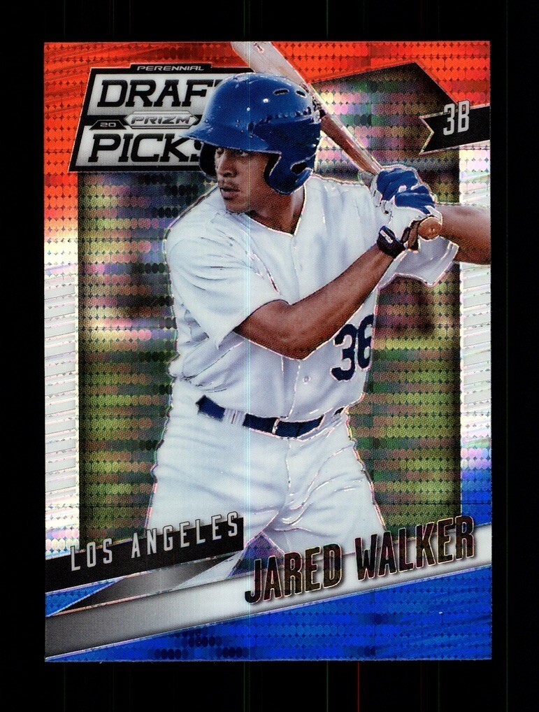 2014 PRIZM PERENNIAL DRAFT PICKS #59 JARED WALKER RED WHITE BLUE PULSAR PRIZM RC