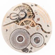 Hamilton Railroad Grade 971 16-Size 21-Jewel Antique Pocket Watch Movement, Runs
