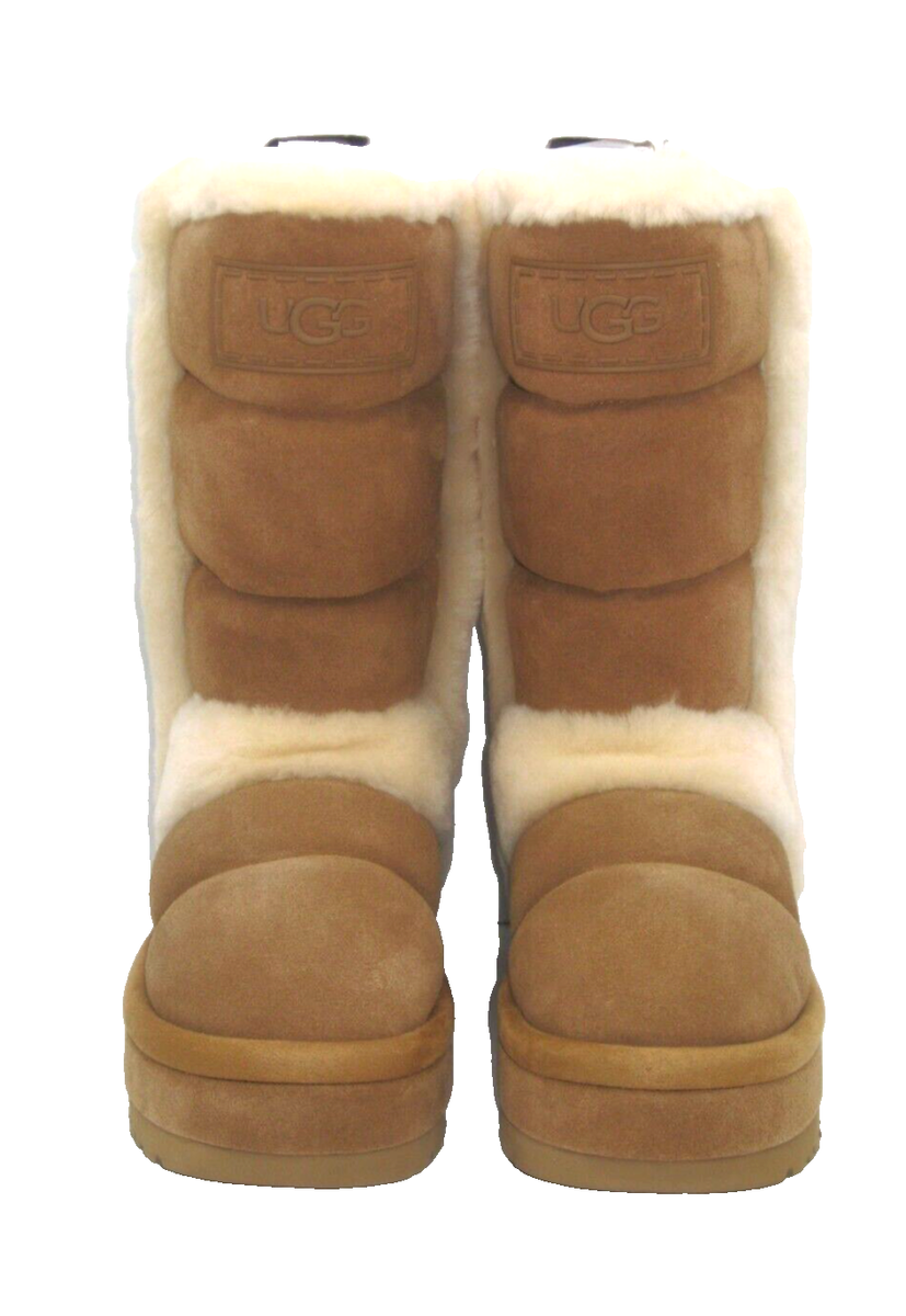 UGG CLASSIC CHILLAPEAK TALL WOMEN BOOTS SUEDE CHESTNUT US 5