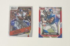 Michael Strahan 2021 Classics Premium Edition #146 & Score Red Foil #61 Giants