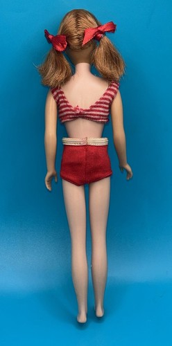 Vintage Mattel 1965 Skooter Barbie Doll Skipper in Original Swimsuit OSS #1040 - Picture 6 of 11