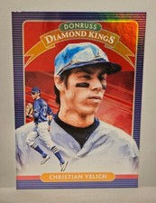 2020 Donruss Holo Blue #5 Christian Yelich DK Milwaukee Brewers