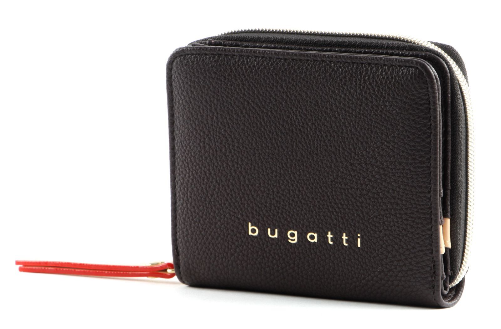 bugatti Ladies Small Zip Around Wallet Darkbrown