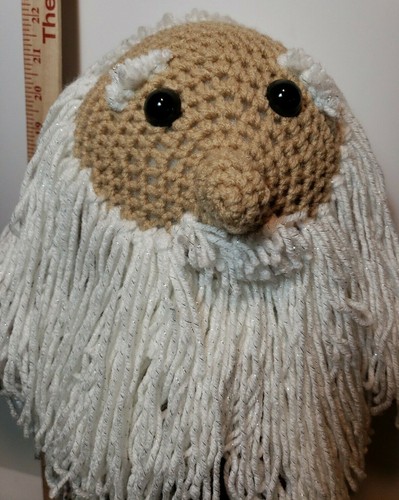 Crocheted Santa Clause 22 Inches Handmade No Hat