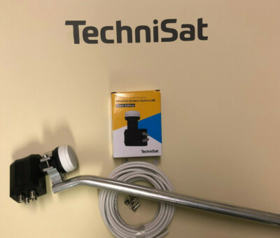 TechniSat Satanlage 65plus beige mit Quatro-Switch-LNB  (4Teilnehmer)Neu 25m 