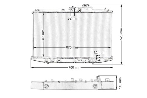 Radiador de agua deportivo Honda Accord MK VI 1998-2002 - Imagen 2 de 2