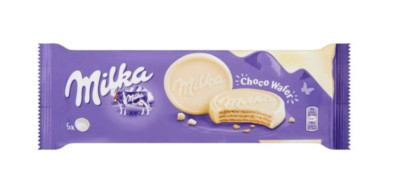 MILKA CHOCO WAFER WHITE - CHOCOLATE COOKIES - 150G - DELICIOUS ALPINE MILK