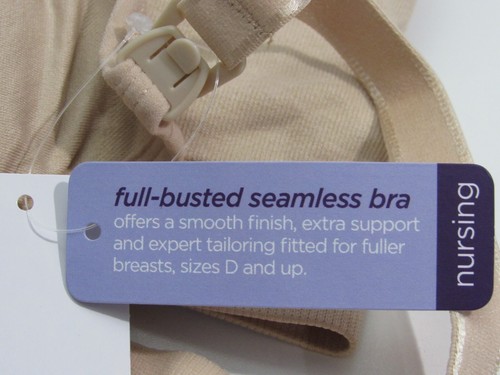Motherhood Maternity Full Coverage Seamless Nursing & Maternity Bra Beige Medium - Picture 15 of 16
