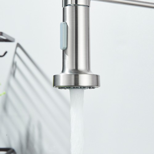 Niederdruck Küchenarmatur Edelstahl Ausziehbar Brause Einhand Wasserhahn Küche - Bild 4 von 8