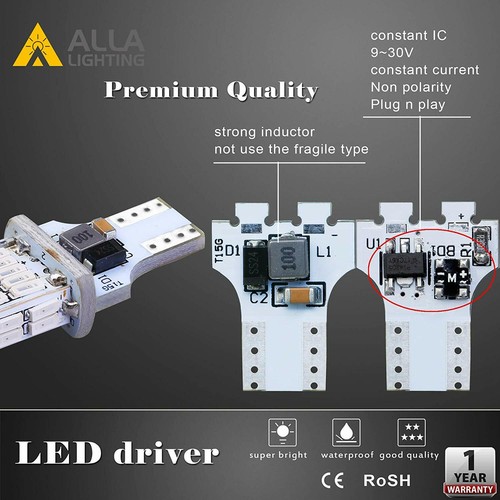 Alla Lighting Red Strobe 912 Center High Stop Light Bulb|3rd Middle Brake Light - Picture 8 of 11