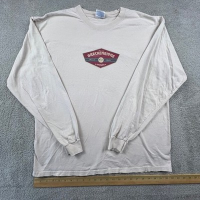 Breckenridge Colorado Graphic T Shirt Mens XL Tan Hanes Beefy-ee