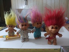 Lot 4 Bright of America,Russ Rainbow Hair Troll,Outfits Surfboard W/I Love You