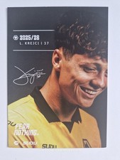 LADISLAV KREJCI WOLVERHAMPTON WANDERERS 25/26 CLUB CARD PRE SIGNED 6X4 FOOTBALL